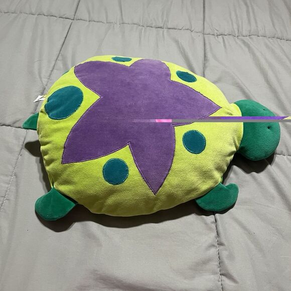 The Manhattan Toy Company Sea Turtle Green Purple Star Pocket 17" Stuffed Toy - Picture 3 of 9